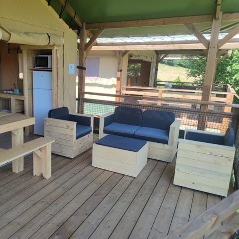 LODGE 4 personnes - Grande Tente Lodge Glamping 42M2