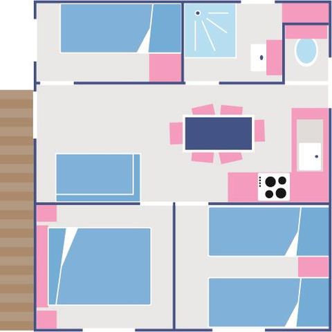 Chalet 6 persons - Cottage Comtois, 35m², 3 bedrooms, the family chalet