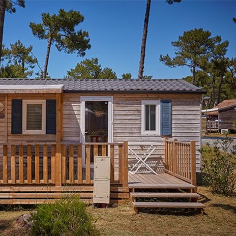 Mobilheim 4 Personen - Comfort XL | 2 Zi. | 4 Pers. | Erhöhte Terrasse