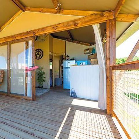 Safaritent 5 personen - Tent Lodge | 2 Slaapkamers | Capaciteit 4/5 personen | Zonder badkamer