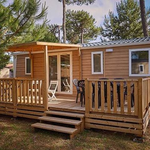 Mobilheim 6 personen - Comfort | 3 Zi. | 6 Pers. | Erhöhte Terrasse | 1 Bad | Klimaanlage | TV