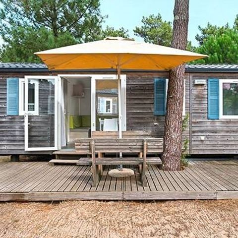 Stacaravan 4 personen - Comfort | 2 Slaapkamers | 4 Pers | Verhoogd terras | 1 Badkamer | TV