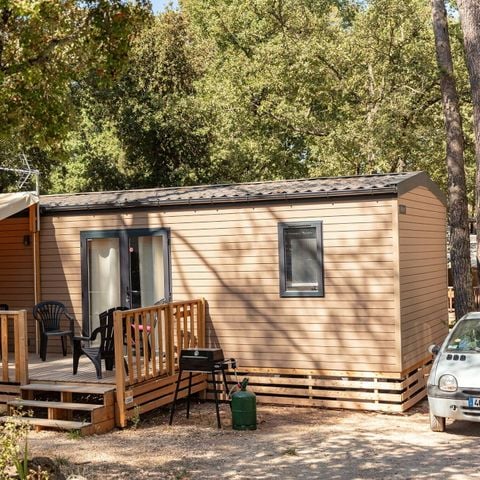 BUNGALOW 6 personnes - Mobil-home | Ultimate | 3 Ch. | 6 Pers. | Terrasse surélevée | 2 SDB | Clim. | TV