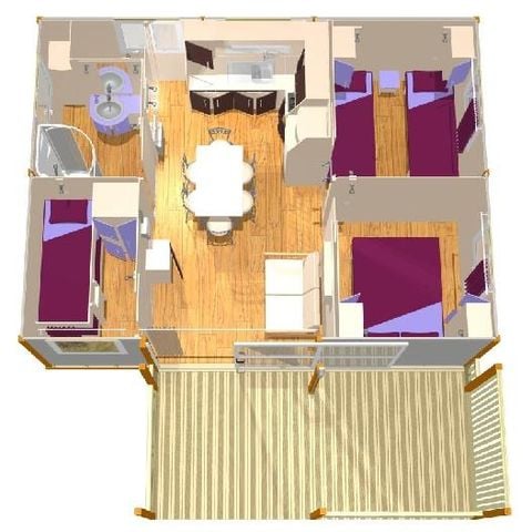 Chalet 6 persons - SAMOA 35 sqm