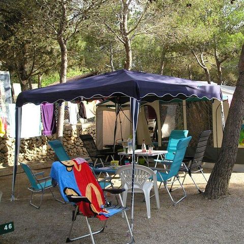STAANPLAATS - Plus (1 auto 1 caravan/tent/camping-auto elektriciteit + water)