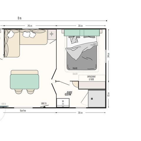 Mobile home 6 persons - RIVIERA