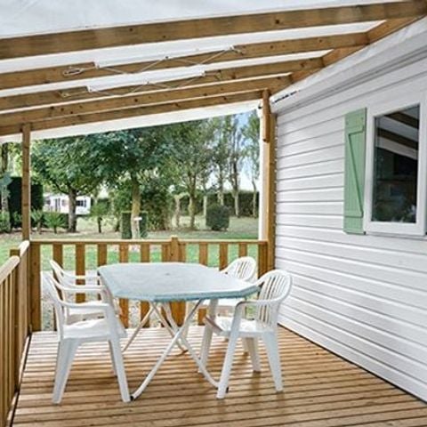 BUNGALOW 6 personnes - Comfort XL | 2 Ch. | 4/6 Pers. | Terrasse surélevée | Clim.