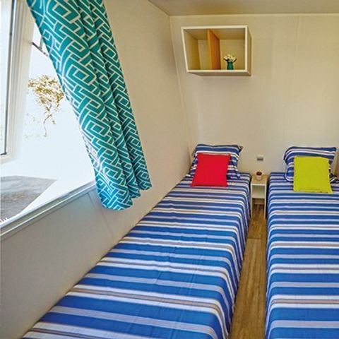 Mobilheim 6 personen - Classic | 3 Schlafz. | 6 Pers. | Erhöhte Terrasse | Klima.