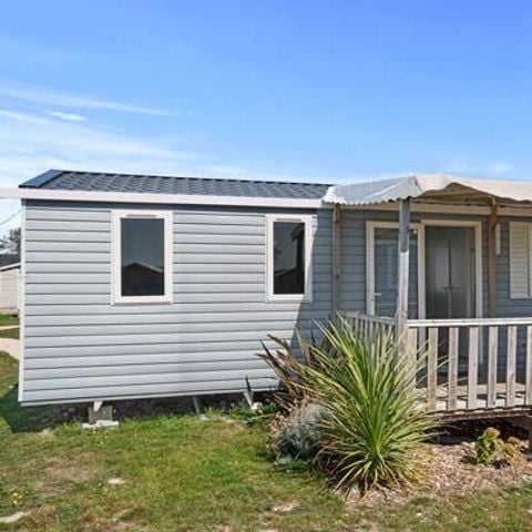 Bungalow 6 personen - Mobilheim | Comfort | 3 Zi. | 6 Pers. | Erhöhte Terrasse | Clim.