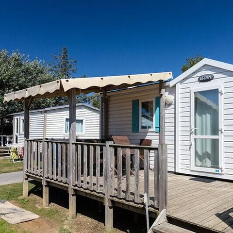 Bungalow 6 personen - Mobilheim | Comfort | 2 Zi. | 4/6 Pers. | Erhöhte Terrasse | Klim.