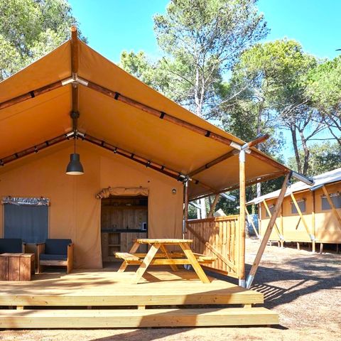 TENDA IN TELA E LEGNO 5 persone - CAMPEGGIO TRAMUNTANA