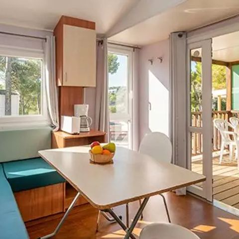 Mobilheim 4 Personen - Comfort | 2 Zi. | 4 Pers. | Einfache Terrasse | Clim.
