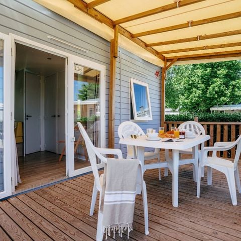 MOBILHOME 6 personnes - Mobil-home | Comfort | 3 Ch. | 6 Pers. | Terrasse surélevée | Clim.