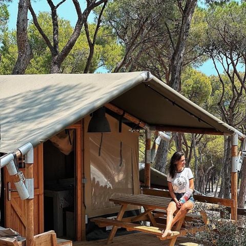 Canvas and wooden tent 4 persons - Medes tent