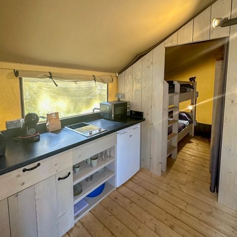 Canvas and wooden tent 4 persons - Medes tent