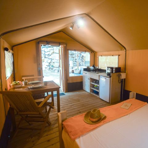 Canvas and wooden tent 2 persons - Montgrí tent