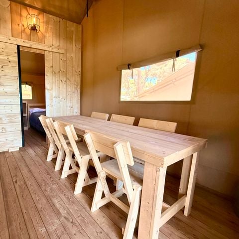 Canvas and wooden tent 5 persons - Illa Roja Shop