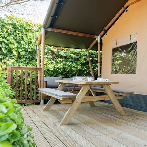 TIENDA DE LONA Y MADERA 2 personas - Tienda Safari - Max. 2 pax