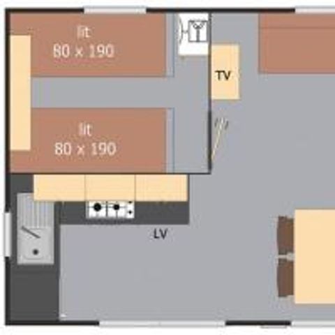 Stacaravan 5 personen - NEUF GRAND LARGE