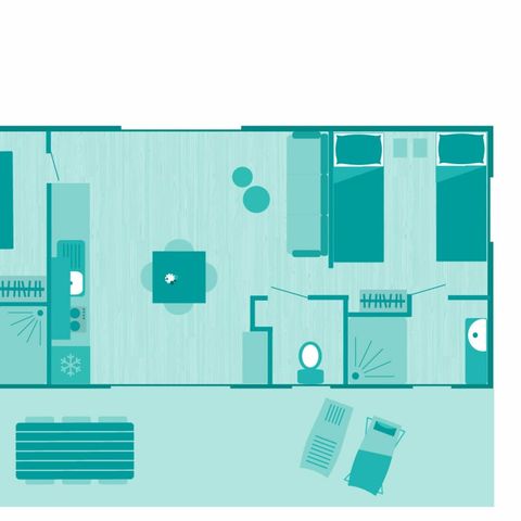 CASA MOBILE 4 persone - Ciela Prestige Key West 2 camere da letto di cui una master suite