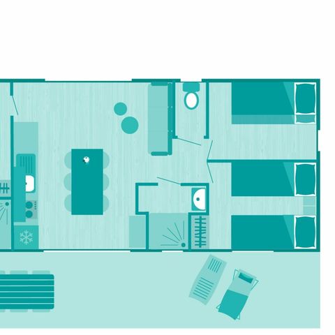 CASA MOBILE 6 persone - Ciela Prestige Key West 3 camere da letto di cui una master suite