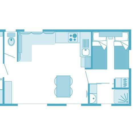 MOBILHOME 4 personas - Ciela Confort Luxe 2 dormitorios - 2 baños