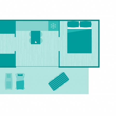 TENDA IN TELA E LEGNO 4 persone - Tenda Ciela Coco Sweet 2 camere da letto