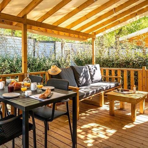 MOBILHOME 6 personnes - Premium | 3 Ch. | 6 Pers. | Terrasse Lounge | Clim. | TV