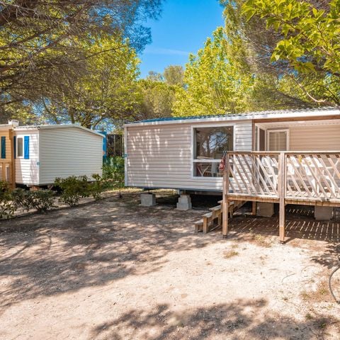 Stacaravan 6 personen - Comfort | 2 Slaapkamers | 4/6 Pers. | Single terras