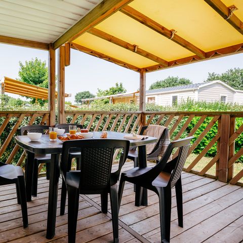 Stacaravan 4 personen - Comfort XL | 2 slaapkamers | 4 pers. | Verhoogd terras