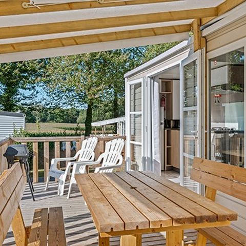 Mobilheim 6 Personen - Mobilheim | Premium Azure | 3 Zi. | 6 Pers. | Erhöhte Terrasse
