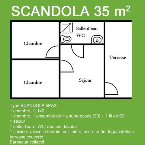 CHALET 5 personen - Scandola (Aankomst zondag)