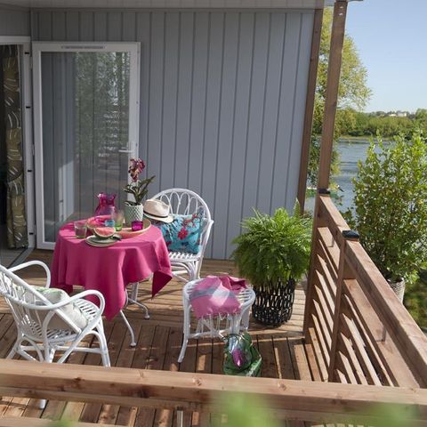 Mobile home 4 persons - Confort 25m² (2 bedrooms) + semi-covered terrace 10m² + TV | 4 people