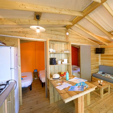 Unterkunft 5 personen - Cosyflower Premium 38m² (2 Schlafzimmer) + TV + Geschirrspüler + Bettwäsche + Handtücher + überdachte Terrasse | 4/5 Personen