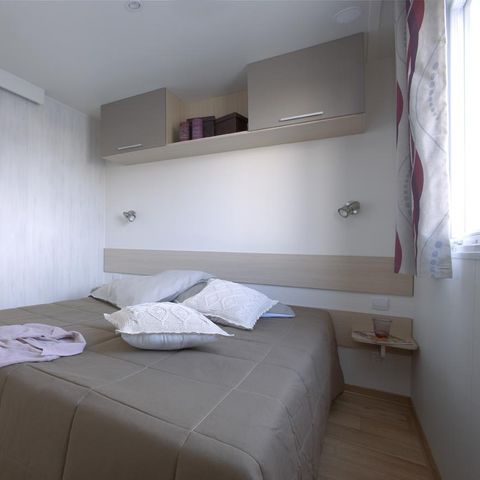 Mobilheim 6 personen - Confort 32m² (3 Zimmer) + halbüberdachte Terrasse 10m² + TV | 6 Personen