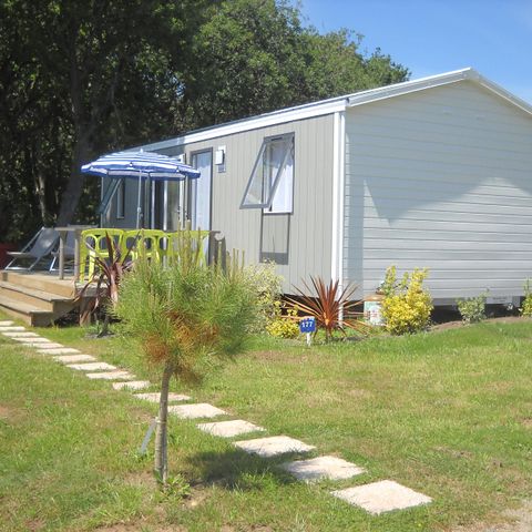 Mobilhome 6 personas - Premium 30m² (3 habitaciones) + terraza 15m² + ropa de cama + toallas + BT + TV 6 pers.