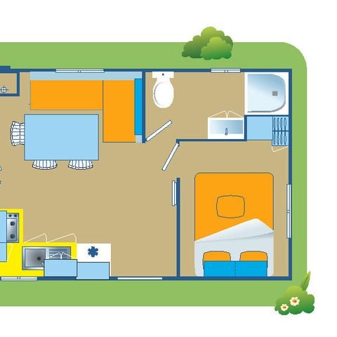 Casa mobile 4 persone - Happy Premium con vista mare - Collina