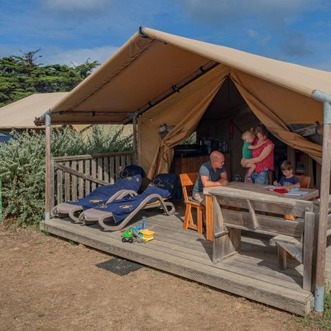 TENDA DA CAMPEGGIO 5 persone - Eco Lodge | 2 Camere da letto | Capacità 4-5 persone | Senza bagno