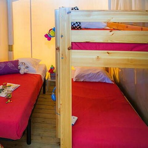 SafariZelt 5 Personen - Eco Lodge Zelt | 2 Schlafz. | 5 Pers. | Einfache Terrasse