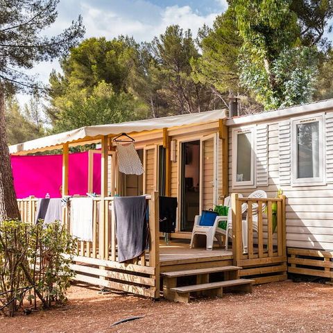BUNGALOW 6 personnes - Mobil-home | Comfort | 3 Ch. | 6 Pers. | Terrasse Lounge | Clim.