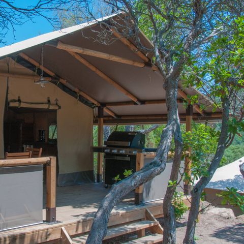 CANVAS AND WOOD TENT 5 people - LODGE KENYA