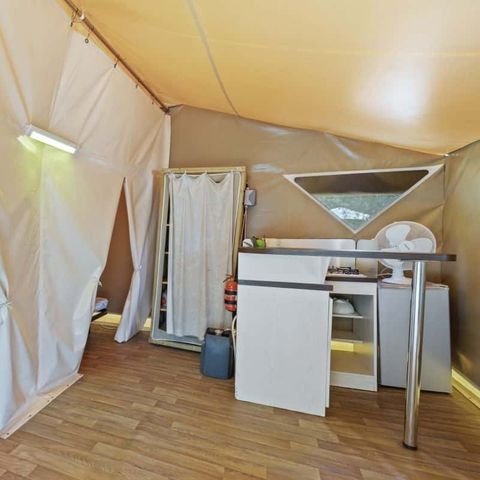 Glampingtent 5 personen - Canvas bungalow CANADA 20m² / 2 kamers - zonder badkamer (zaterdag)