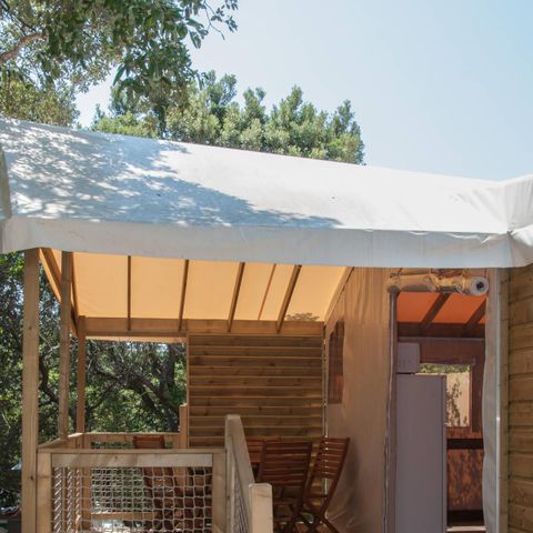 MOBILHOME 5 personas - Albergue SAHARI 24m² - 2 habitaciones - terraza 10m² (con sanitarios)