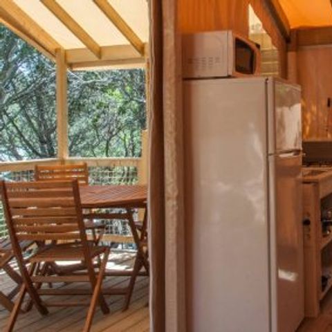 MOBILHOME 5 personnes - Lodge SAHARI 24m² - 2 chambres - terrasse 10m² (avec sanitaires)