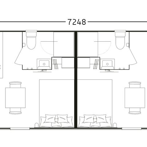 MOBILE HOME 4 people - Bilbao Double 2 bedrooms - 2 bathrooms - 2 kitchens - 2 TVs