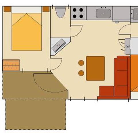 MOBILE HOME 4 people - Air conditioning