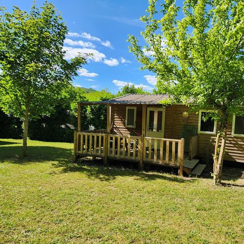 CHALET 4 personnes - CLIM - Locatif bois avec terrasse couverte