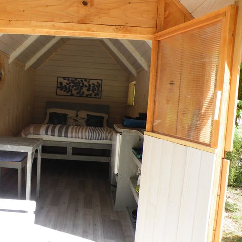 BUNGALOW 2 Personen - Hütte Roulotte 10 m² mit Terrasse
