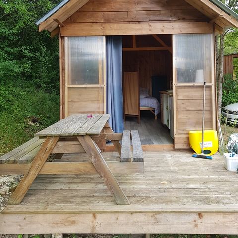 UNIEKE ACCOMMODATIE 2 personen - Cabane Roulotte 14 m2 met terras