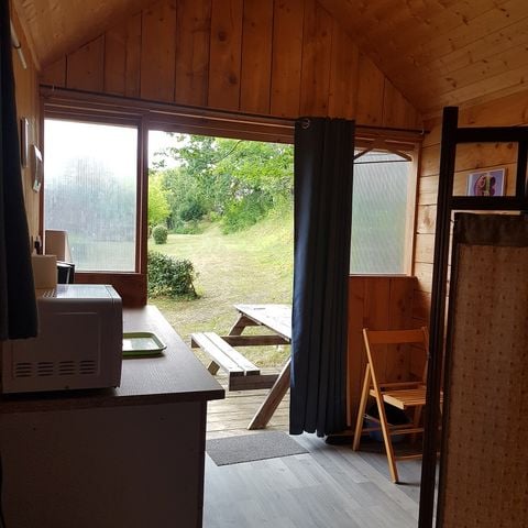 Accommodatie 2 personen - Cabane Roulotte 14 m2 met terras